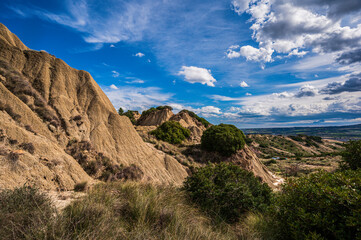 badlands sceneries inside the badlands national park, Matera province, italy