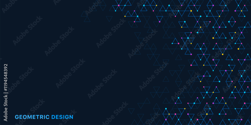 Aufkleber Abstract vector background with a geometric pattern of triangle shapes. Graphic design element 