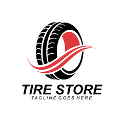 creative tire logo, tire store logo design vector illustration car tire simple icons © Rakib Rakib