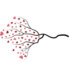 Tree Branch Love Illustration