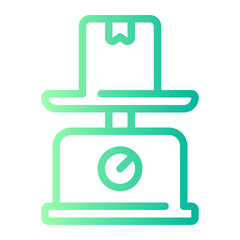 weigh scale gradient icon