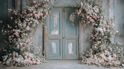 Serene Wedding Arch with Pastel Flowers