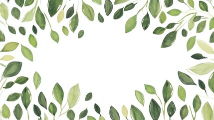 Elegant Green Leaves Pattern for Nature-Inspired Design Projects