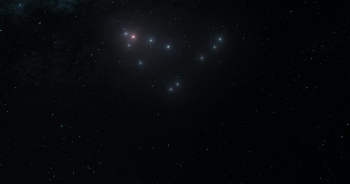 Capricornus constellation in the outer space