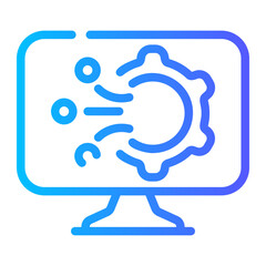 technology Line Gradient Icon