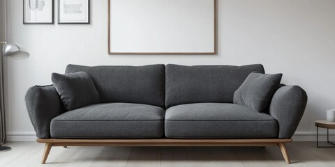 Contemporary Gray Sofa with Minimalist Design