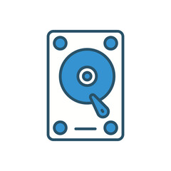 Hard Disk vector icon stock illustration