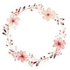 Fototapeta premium Delicate floral wreath illustration
