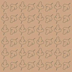 EXOTIC SUMMER RETRO LEAVES DESIGN PATTERN