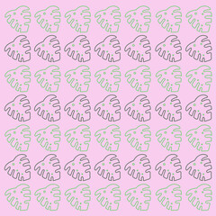 EXOTIC SUMMER RETRO LEAVES DESIGN PATTERN