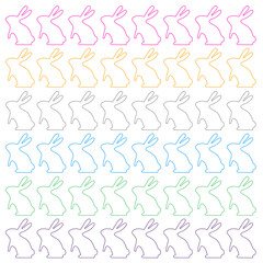 SPRING EASTER BUNNIES RETRO PATTERN TEXTURE BACKGROUND WALLART