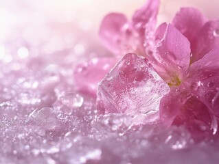 Elegant Pink Crystal Flower