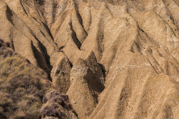 badlands sceneries inside the badlands national park, Matera province, italy