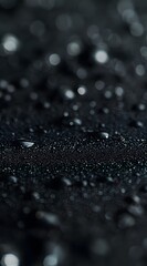 Fototapeta premium Dark Water Drops: Abstract Macro Photography