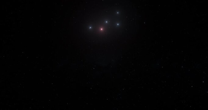 Cassiopeia constellation in the outer space