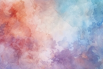 Obraz premium Soft watercolor abstract artwork with hues of pink, blue, and yellow blending seamlessly, creating a gentle, calming background 