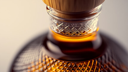 Elegant craftsmanship captivates with a high end whisky bottle showcasing intricate textures and sophisticated design elements