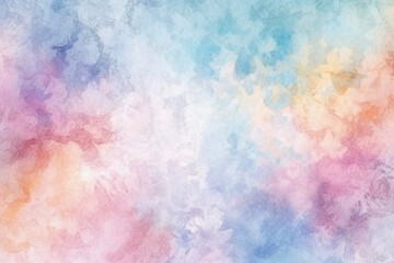 Abstract Watercolor Sky with Blending Hues of Pink, Blue, and Yellow  Pastel watercolor wash background with abstract patterns