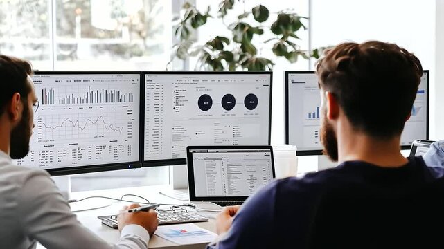 Digital Marketing Team Analyzing Performance Dashboards
