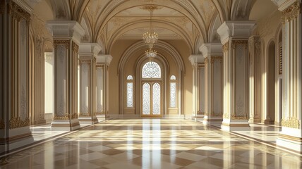 Fototapeta premium Grand Palace Hallway Sunlight Interior Design (3)