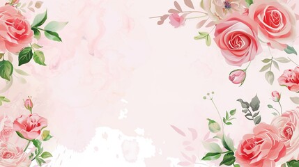 A charming 520, Qixi and Valentine's Day - inspired background adorned with flowers and roses. The vibrant blooms create a romantic and affectionate setting, perfect for expressing love.