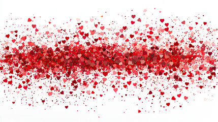 Valentine's day background with red hearts.