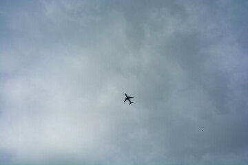 Fototapeta premium Commercial planes flying in the sky