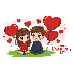 Happy Valentine's Day creative Valentine's Day celebration Valentines day with a romantic couple