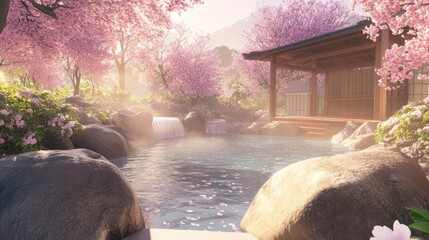 "Serenity in Steam: A Traditional Japanese Hot Spring"