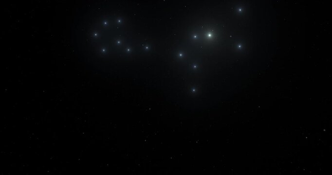 Cetus constellation in the outer space