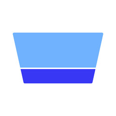 Obraz premium blue notification pop up box