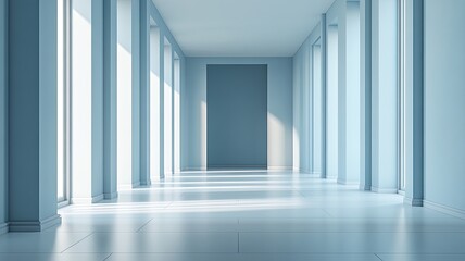 Sunlit Modern Hallway Interior Design