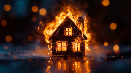 house on fire