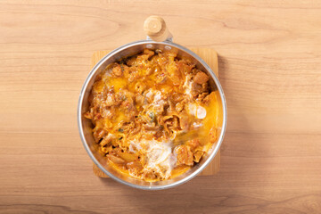 豚キムチ　卵とじ