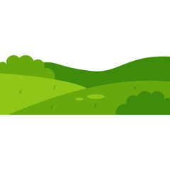 Obraz premium Green Field Illustration