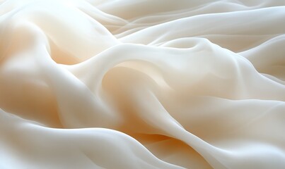 Obraz premium Soft, flowing ivory fabric with gentle folds and subtle light.