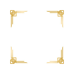 gold corner chinese decorativ...