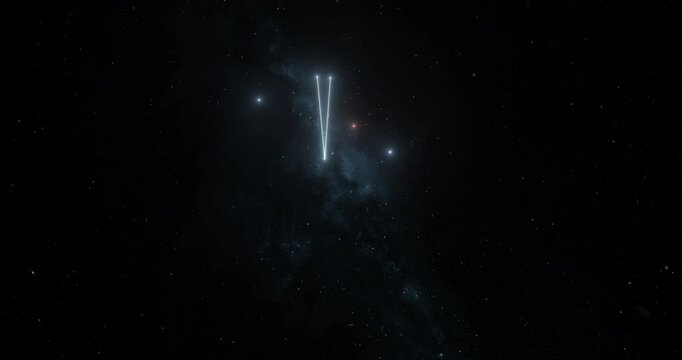 Circinus constellation in the outer space