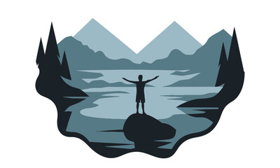 Harmony with Nature Vector Clipart Set with Eco-Friendly and Tranquil Themes