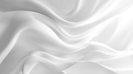 Fototapeta premium Abstract White Fabric Texture Background: Soft, Smooth Waves