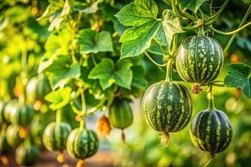 Figleaf Gourd Vine with Edible Fruits & Leaves -  Organic Vegetable Gardening