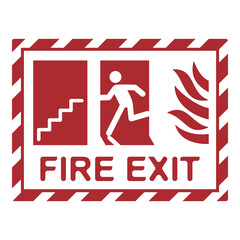 Fire extinguisher signs set