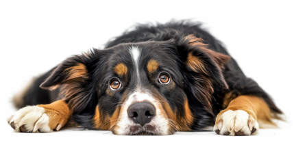 Australian Shepherd dog animal pet isolated 8k on a white background