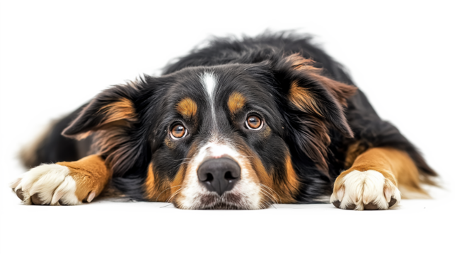 Australian Shepherd dog animal pet isolated 8k on a white background