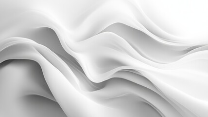 Abstract White Fabric Texture: Elegant Drape and Soft Waves