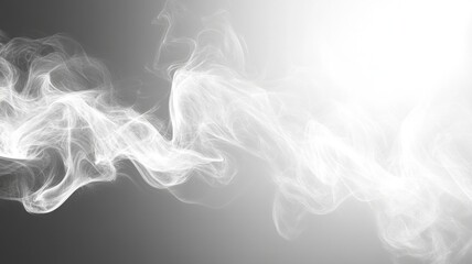 Abstract Particle Flow: Dynamic White Stream on Grey