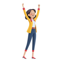 Obraz premium Woman character 3d illustration