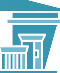 Modern House Building Icon
