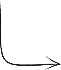 Hand-Drawn Black Arrow Graphic