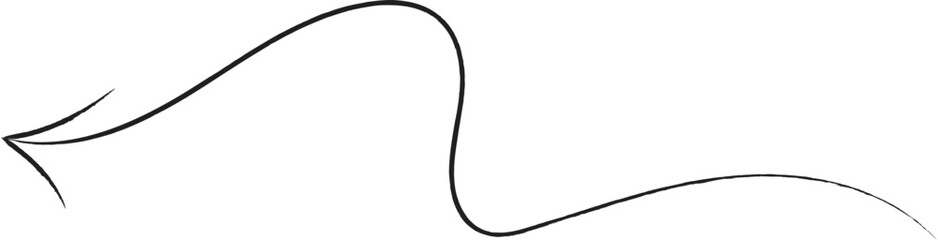 Obraz premium Hand-Drawn Black Arrow Graphic
